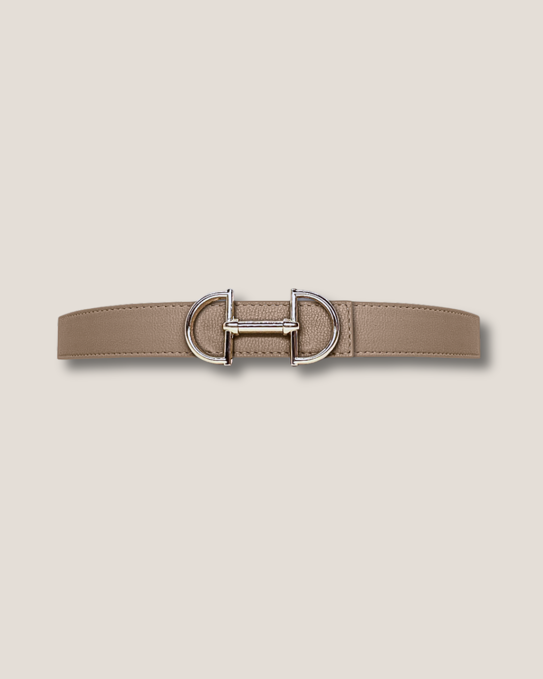 Women's reversible leather belt with a snaffle as belt buckle