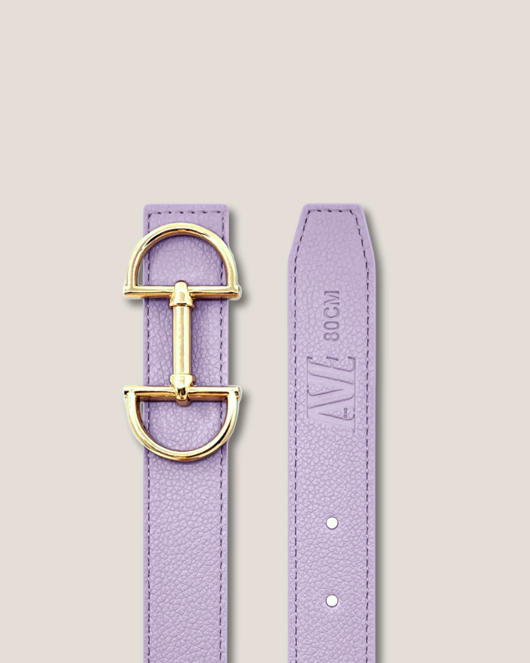 Women's reversible leather belt with a snaffle as belt buckle