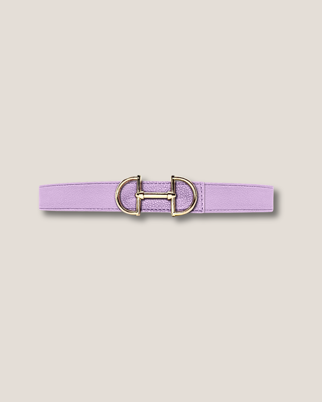 Women's reversible leather belt with a snaffle as belt buckle