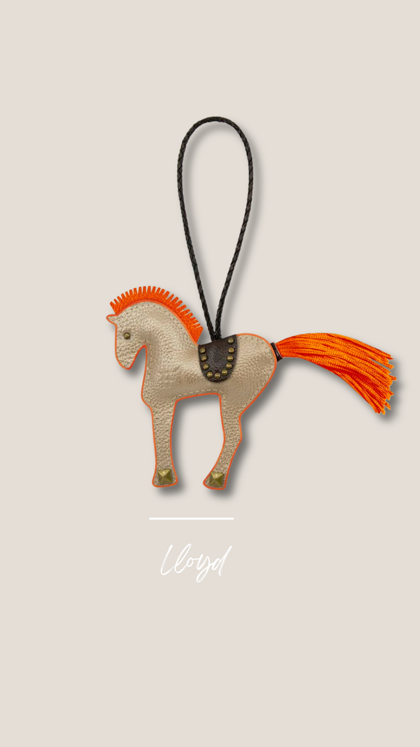 Horse pendant made of leather handmade limited edition with box