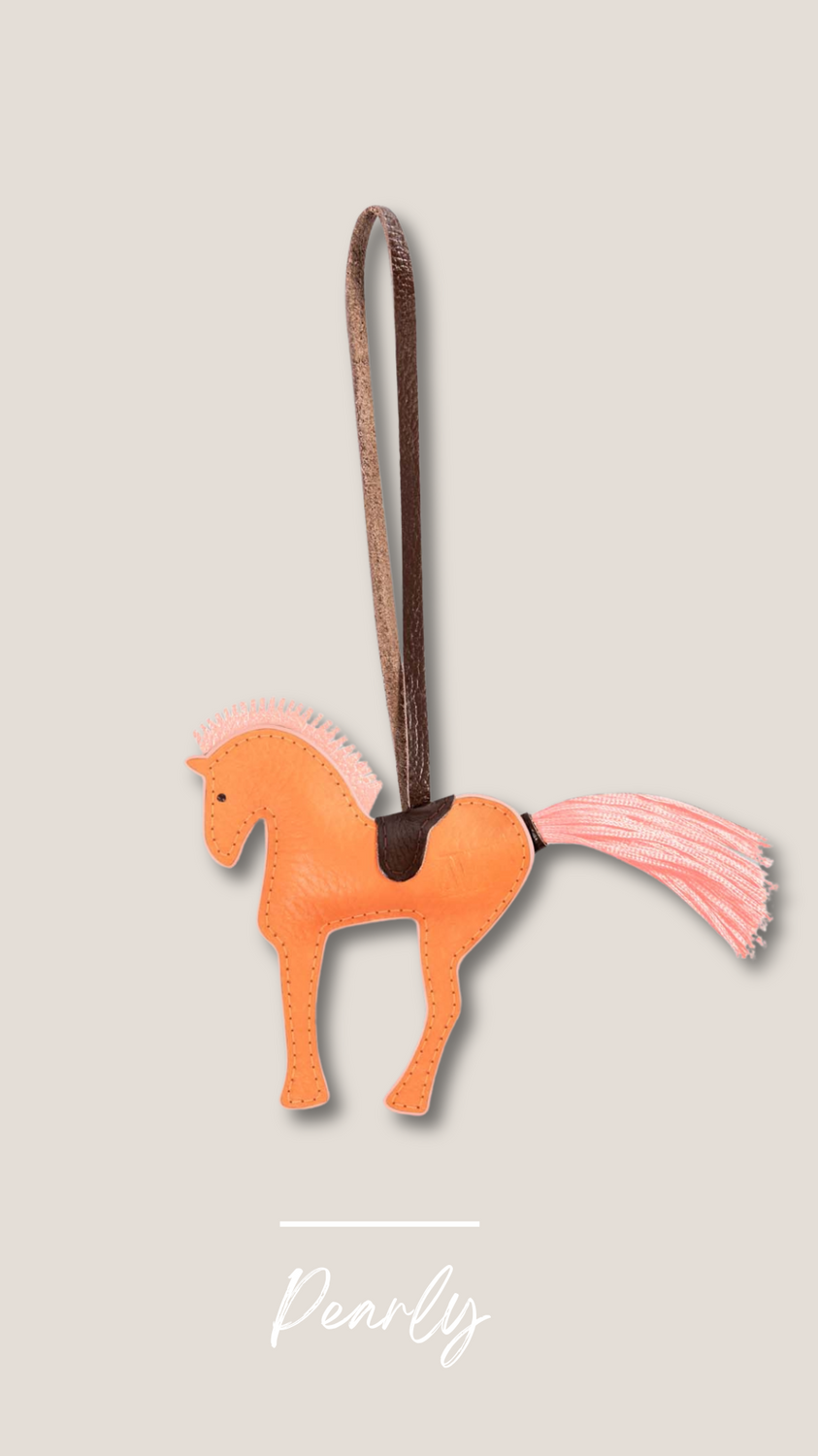 Leather pendant horse handmade
