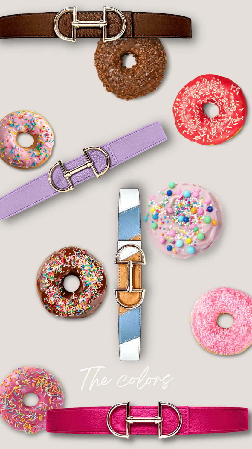 Women's reversible leather belt with a snaffle as belt buckle