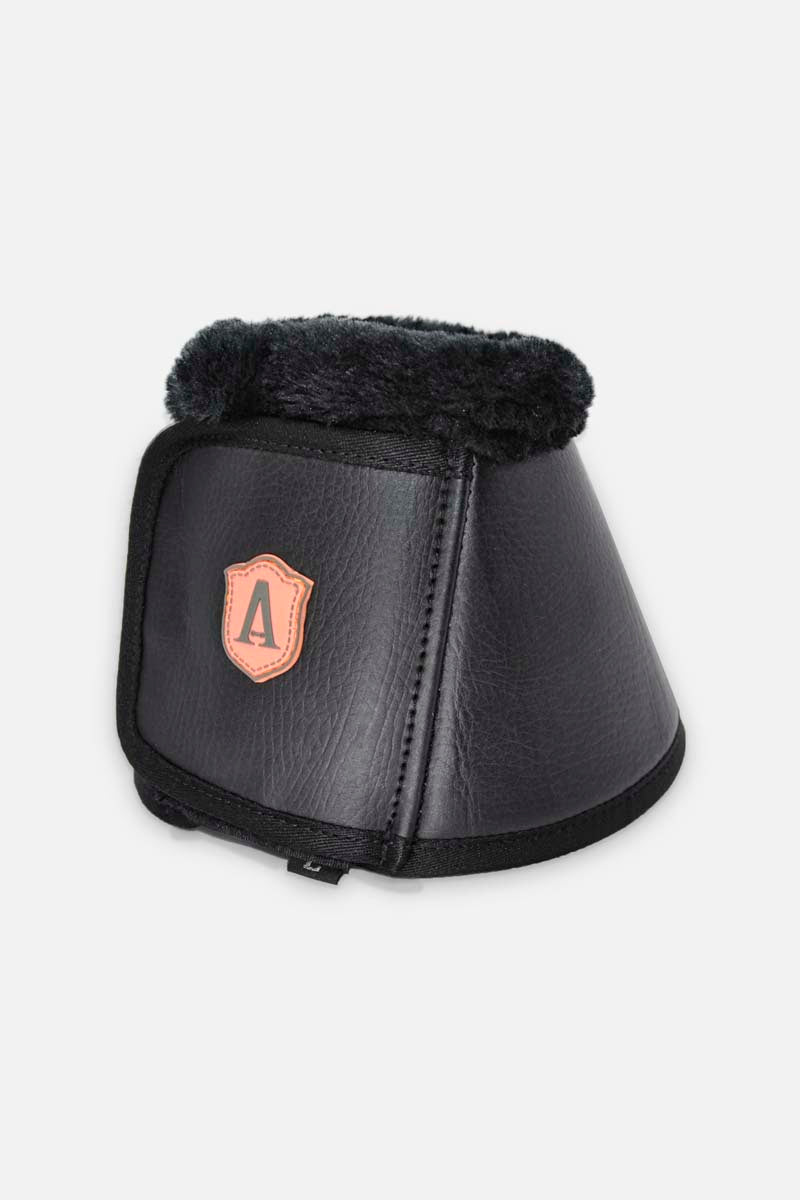 2 Leather bells with faux fur