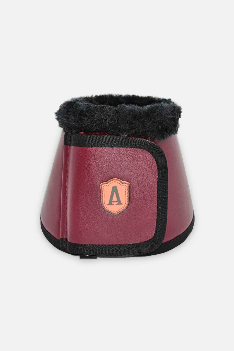 2 Leather bells with faux fur