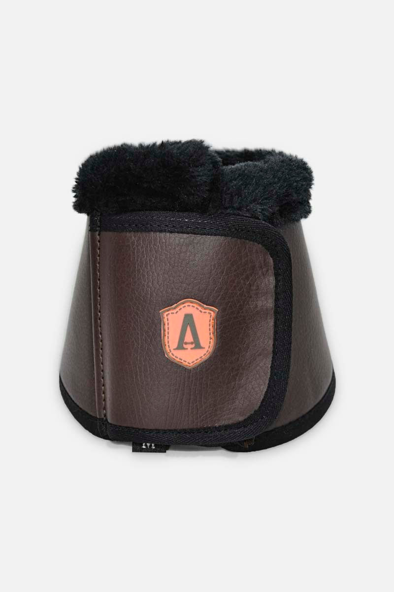 2 Leather bells with faux fur