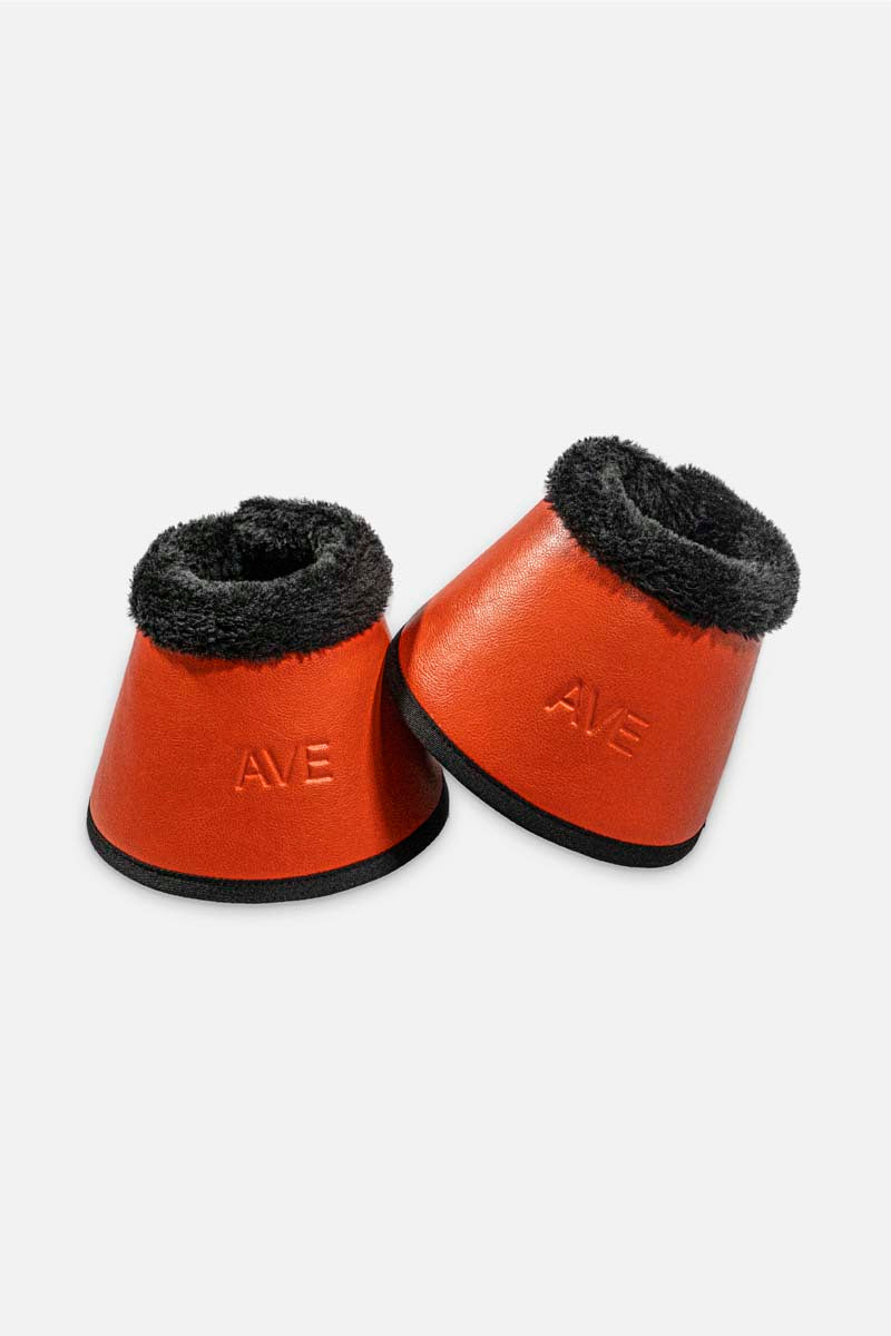 2 Leather bells with faux fur