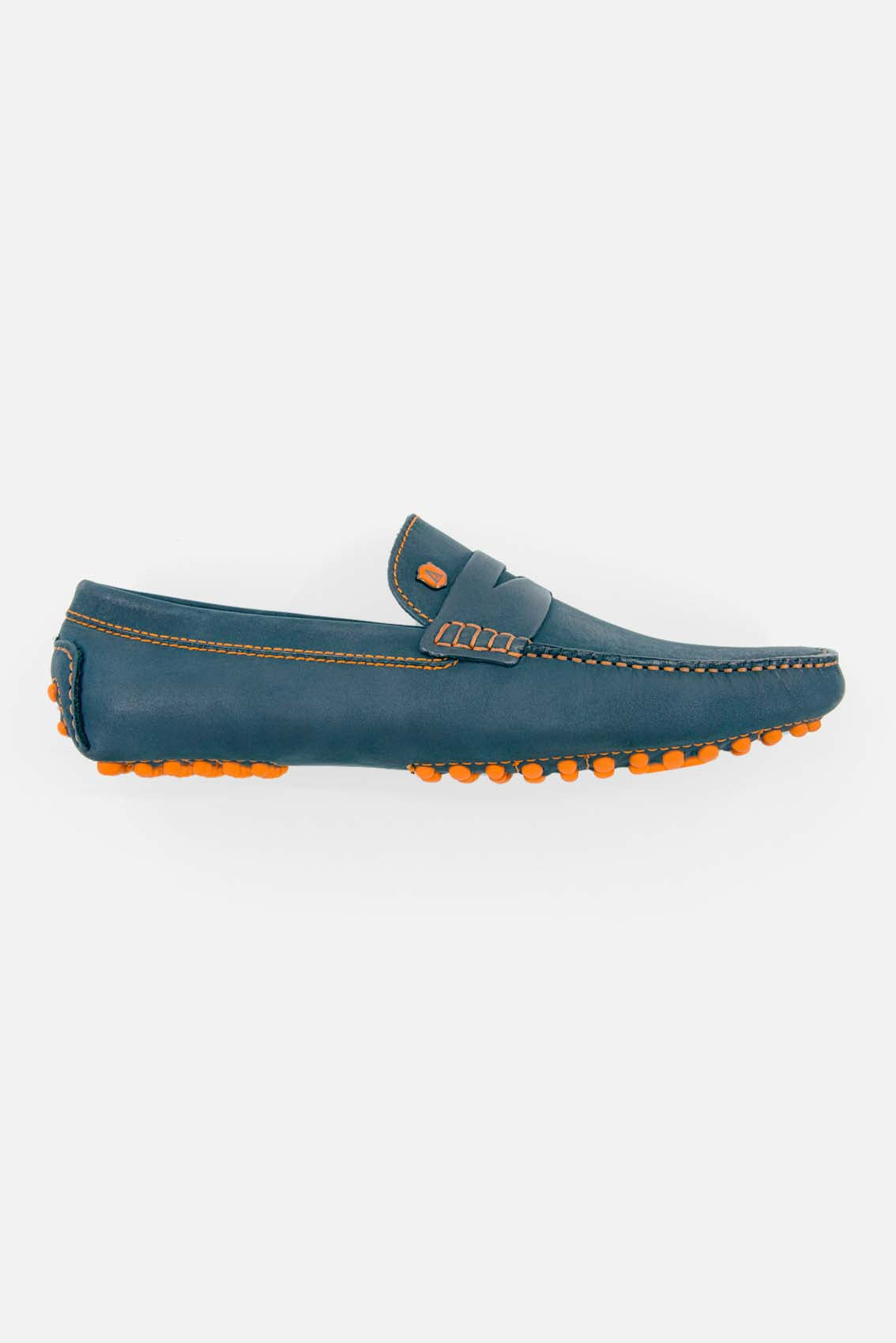 Men's moccasins made of suede with nubbed sole