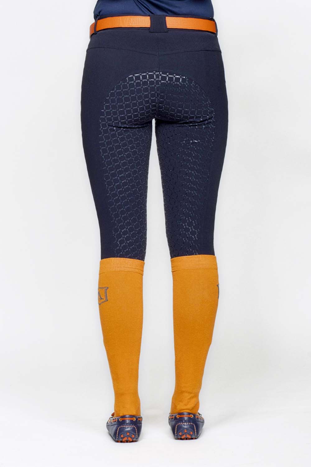 Women's breeches silicone grip half seat jumping