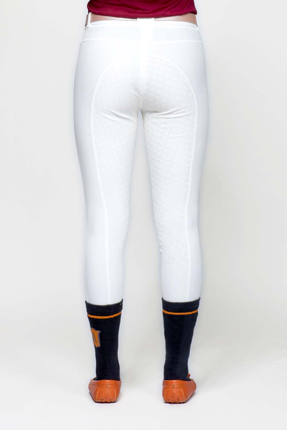 Women's breeches silicone grip half seat jumping