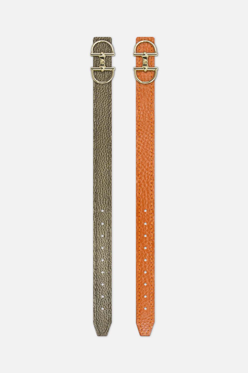 Jewelry bracelet made of leather with a snaffle as a clasp and a box