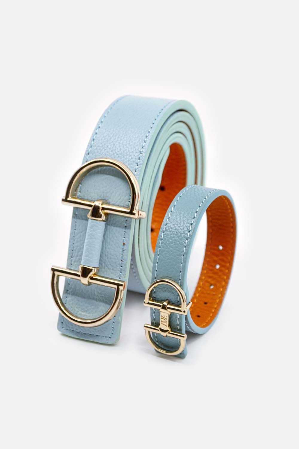 Jewelry bracelet made of leather with a snaffle as a clasp and a box