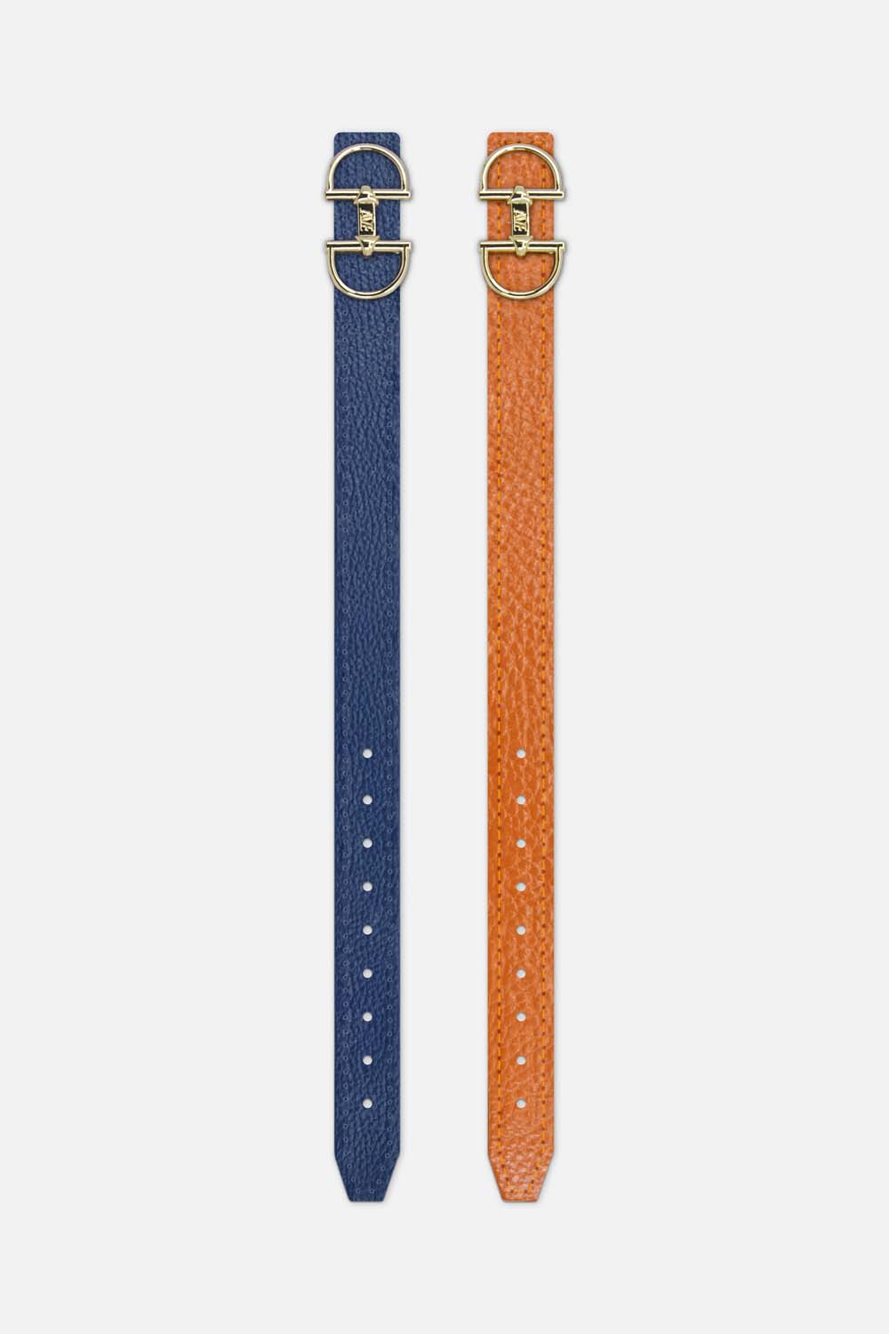 Jewelry bracelet made of leather with a snaffle as a clasp and a box