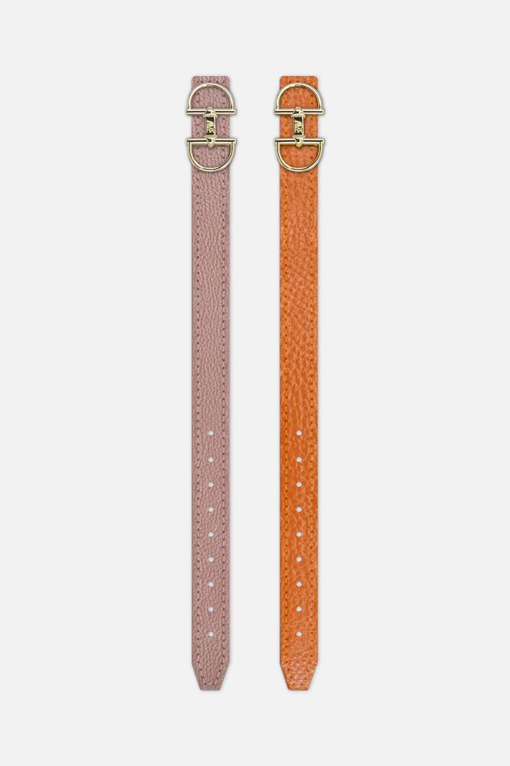 Jewelry bracelet made of leather with a snaffle as a clasp and a box