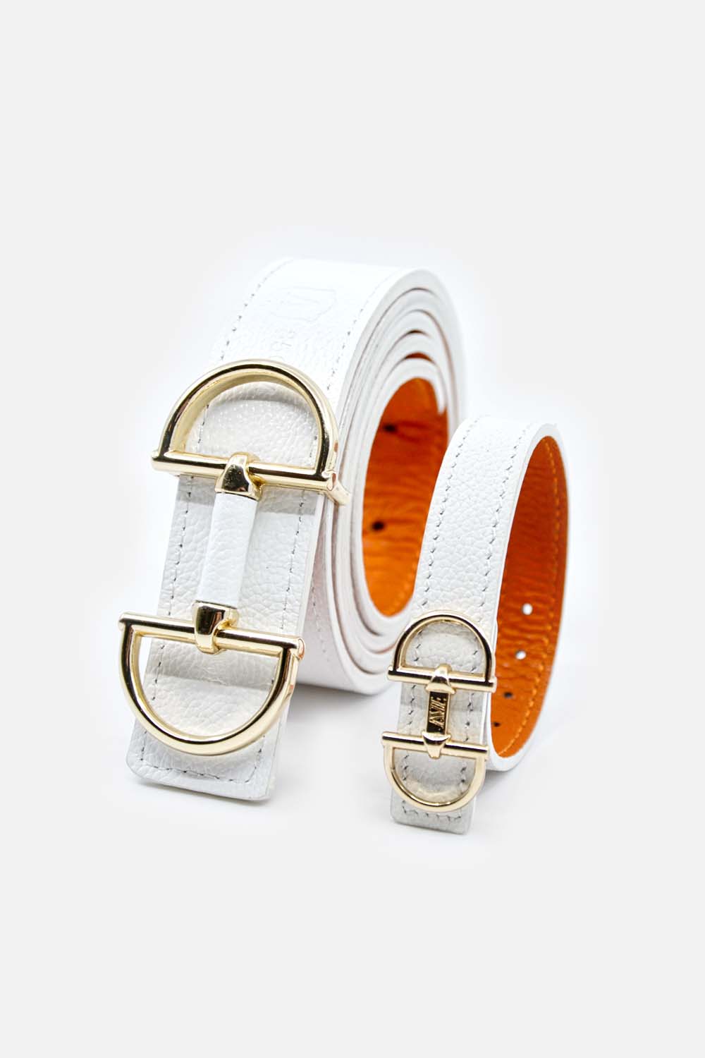 Jewelry bracelet made of leather with a snaffle as a clasp and a box