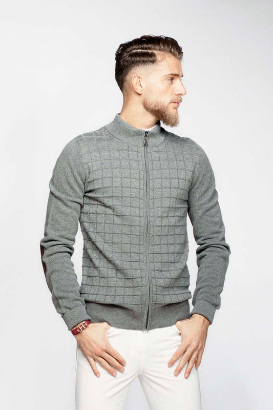 Herren Sweatshirt aus Baumwolle Bottom-Up Reissverschluss