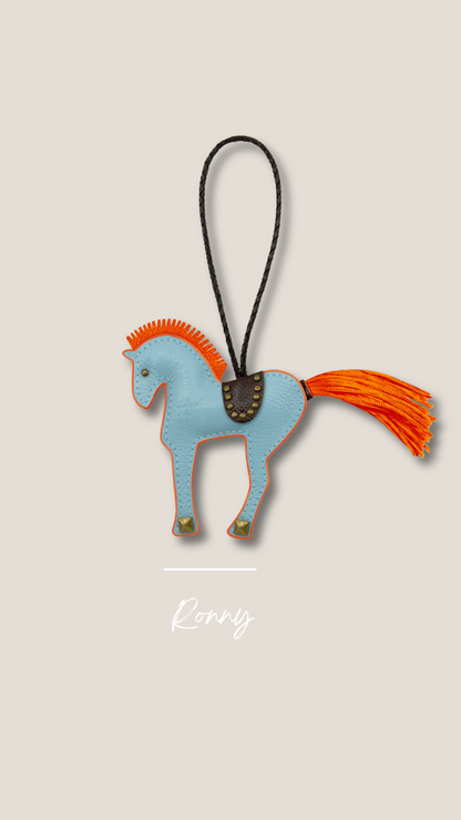 Horse pendant made of leather handmade limited edition with box