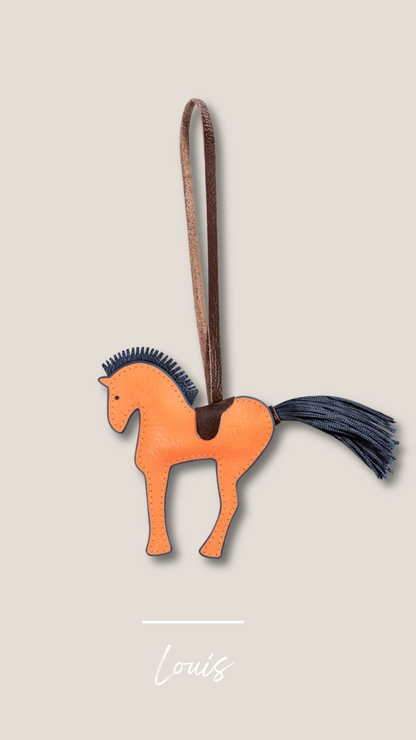 Leather pendant horse handmade