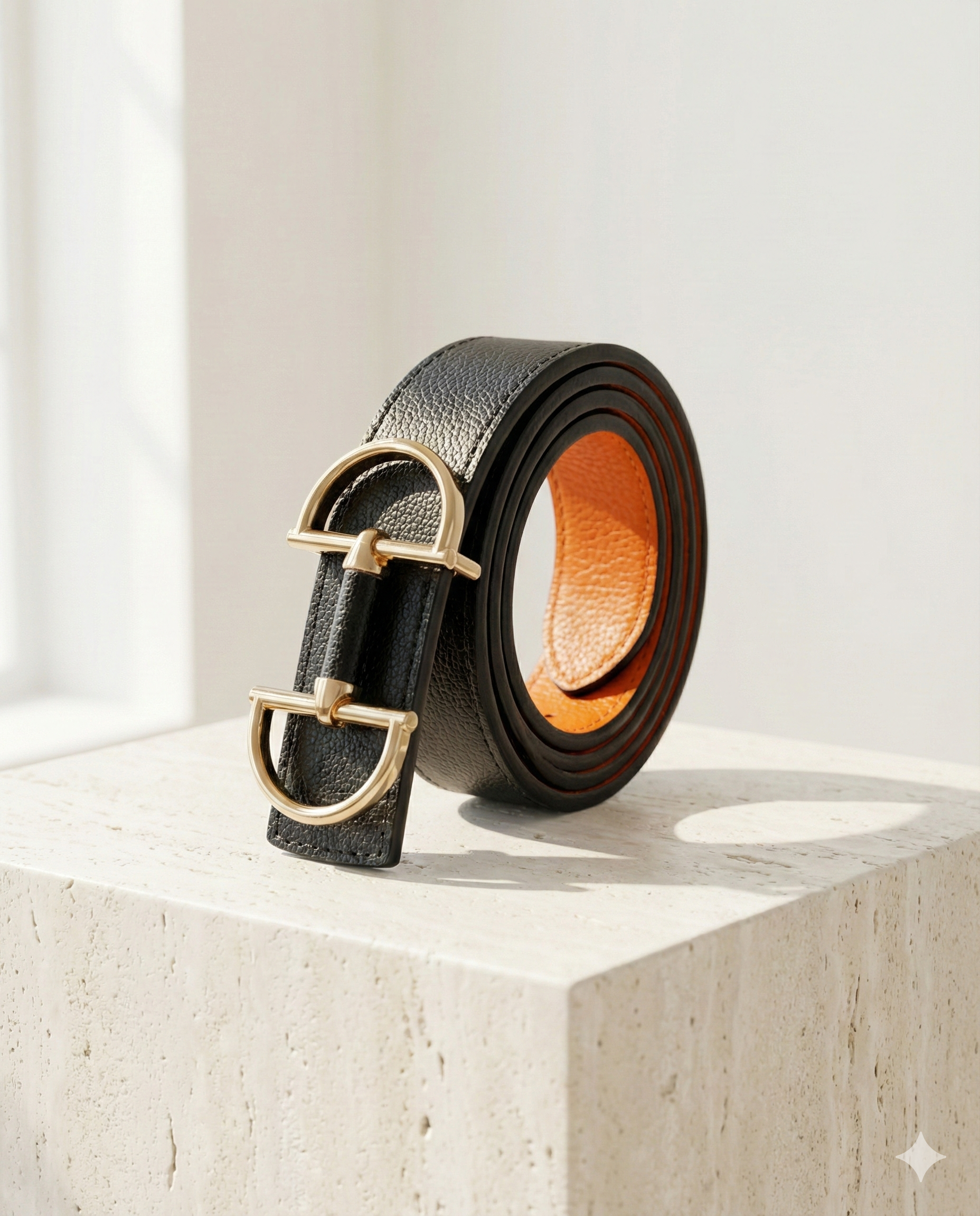 Wendegürtel hochwertiges Kunstleder mit Trensen-Schliesse