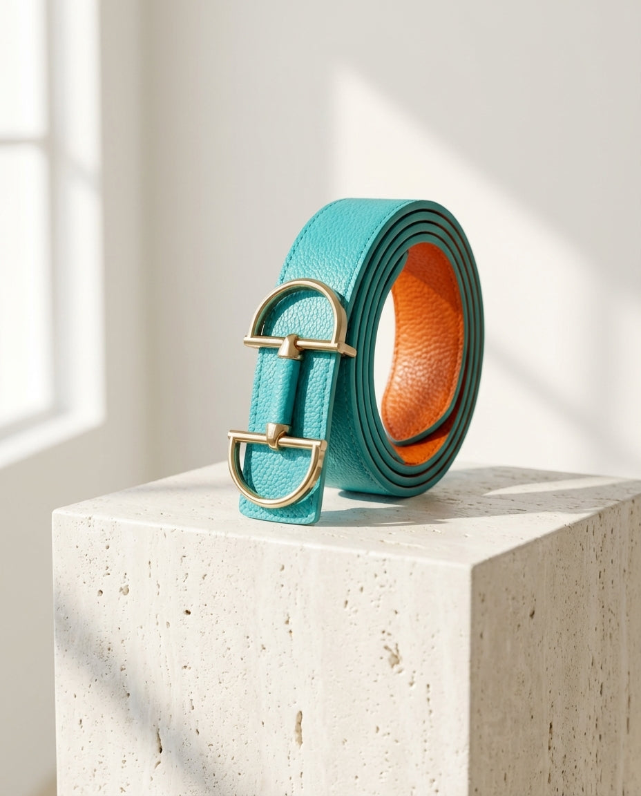 Wendegürtel hochwertiges Kunstleder mit Trensen-Schliesse