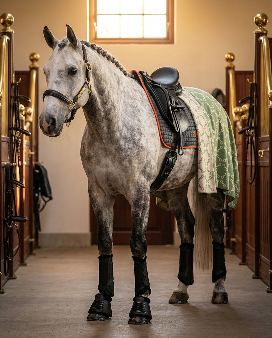 Sneaker Hufglocken aus Kunstleder und Kunstfell