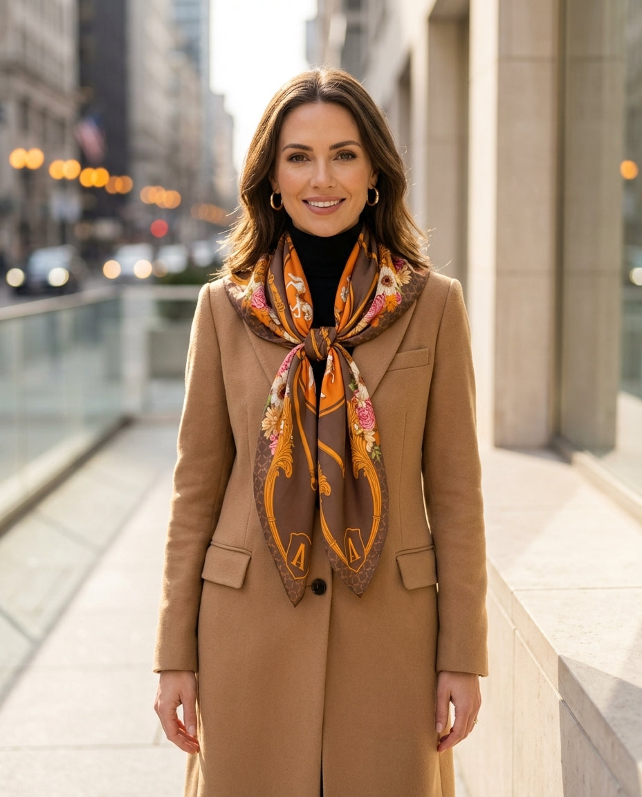 Silk scarf AVE carousel