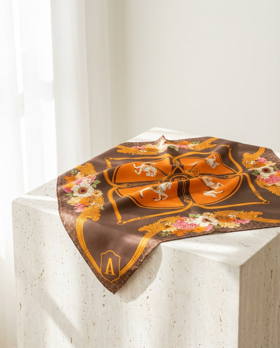 Silk scarf AVE carousel