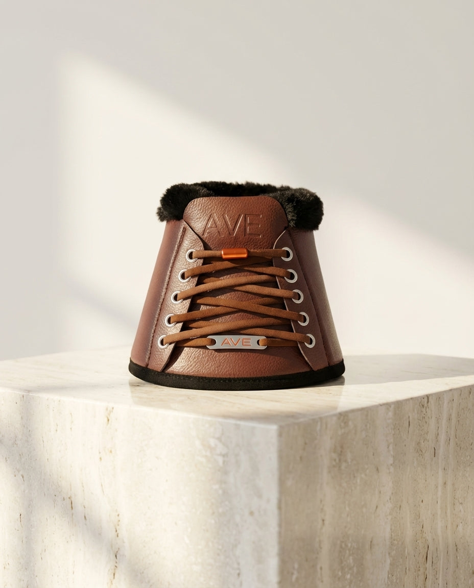 Sneaker Hufglocken aus Kunstleder und Kunstfell