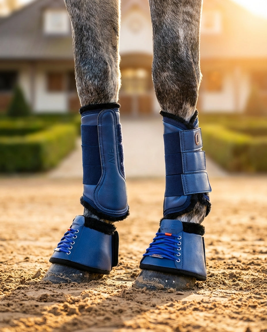 Sneaker Hufglocken aus Kunstleder und Kunstfell