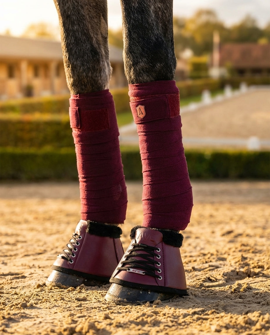 4 Fleece bandages made of fleece