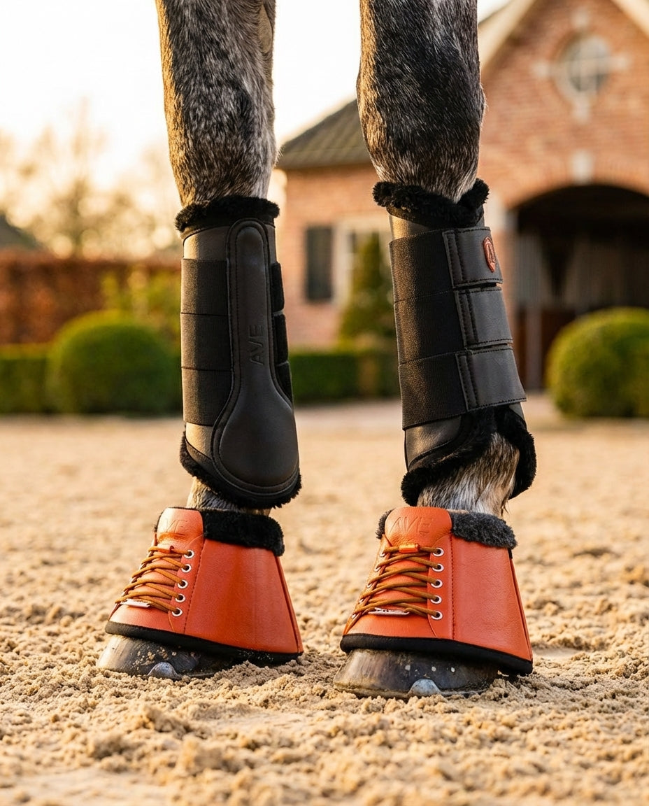 Sneaker Hufglocken aus Kunstleder und Kunstfell