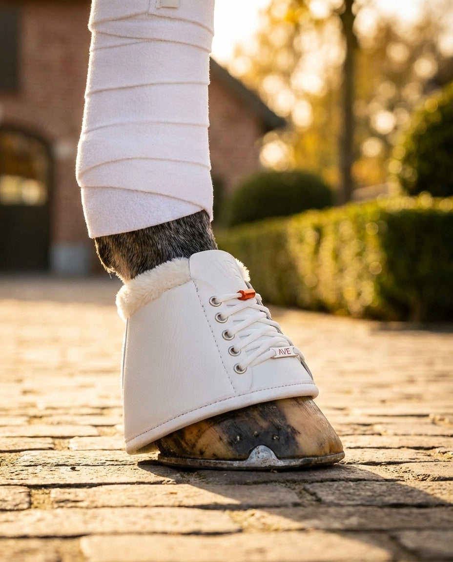 Sneaker Hufglocken aus Kunstleder und Kunstfell