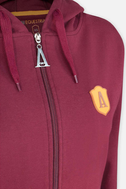 Women's oversized hoodie with zipper and outside pockets