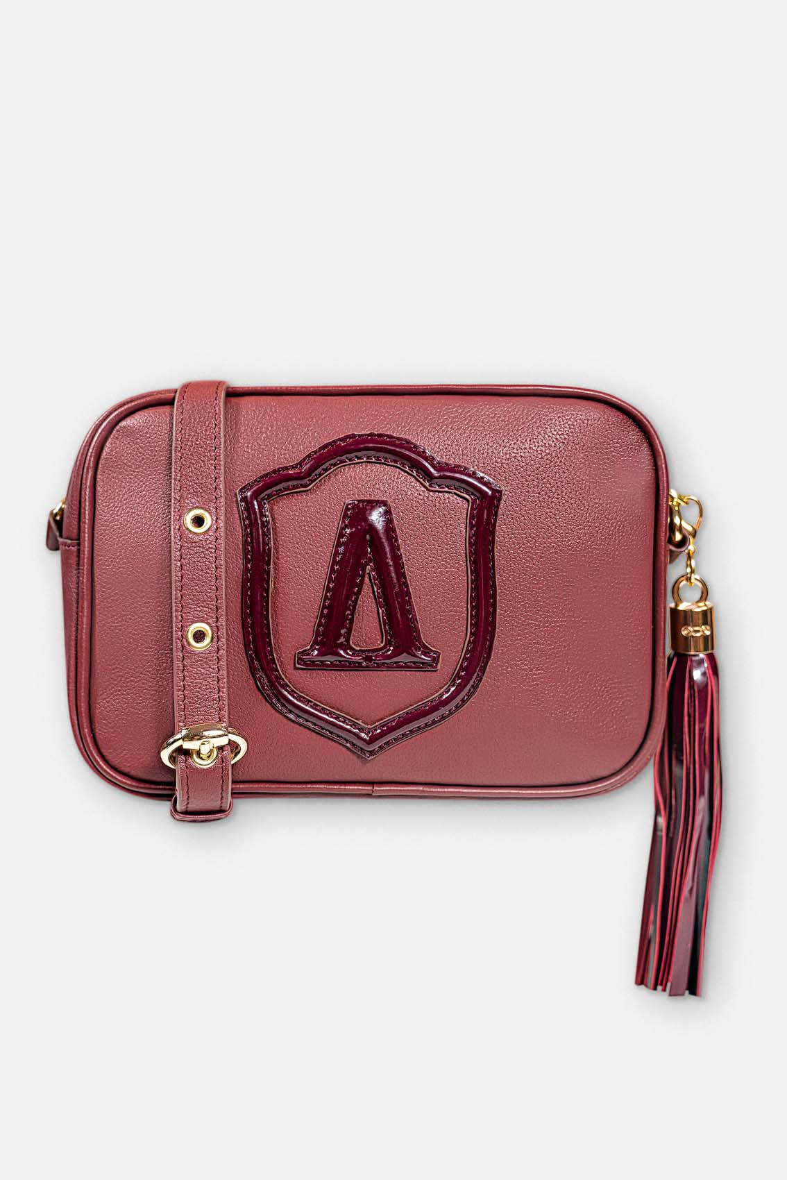 Schultertasche aus Kunstleder mit Tassel