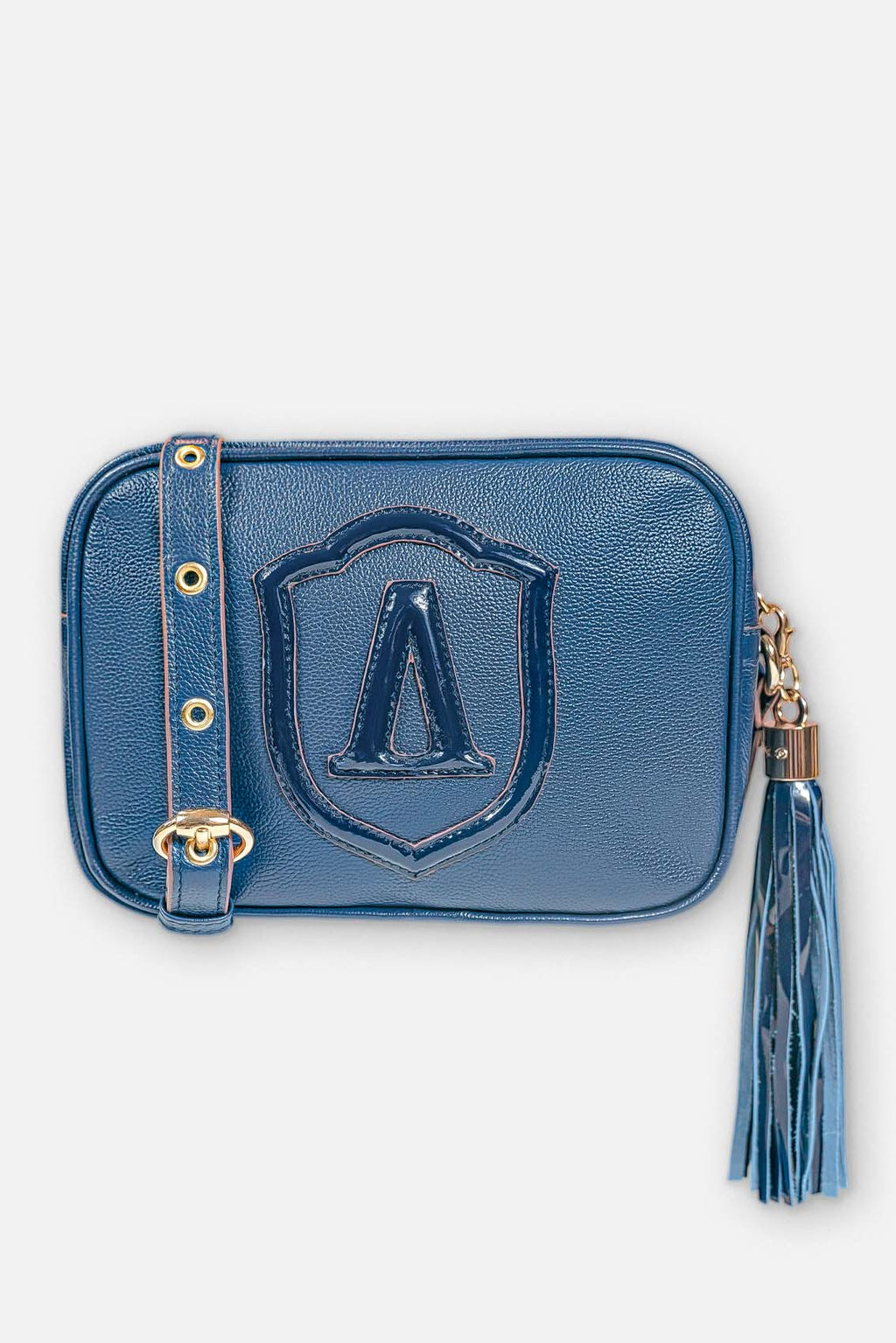 Schultertasche aus Kunstleder mit Tassel