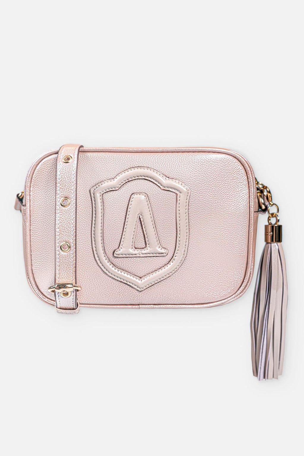 Schultertasche aus Kunstleder mit Tassel