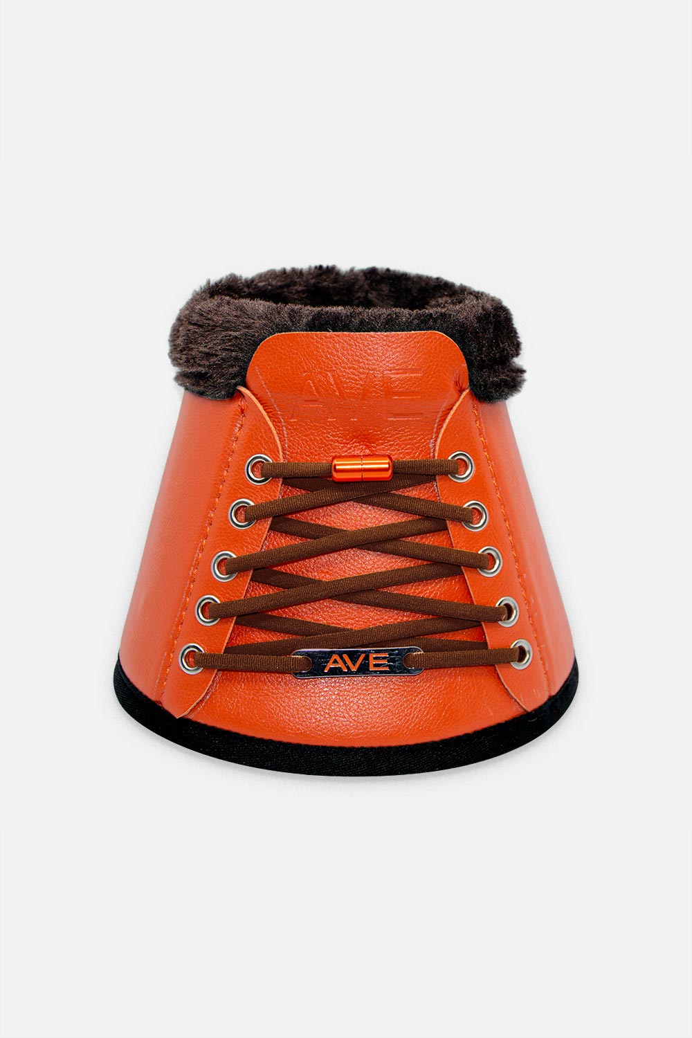 Sneaker bell boots made of faux leather faux fur black