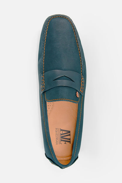 Men's moccasins made of suede with nubbed sole