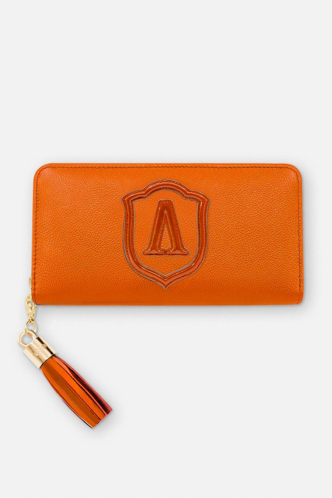 Wallet made of leather with AVE shield and tassel