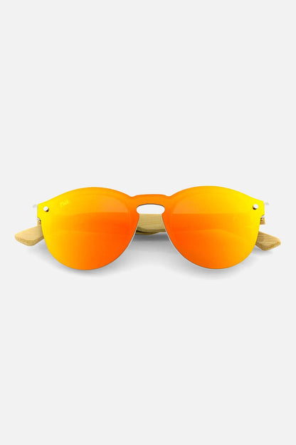Women's sunglasses with mirrored mono-glass