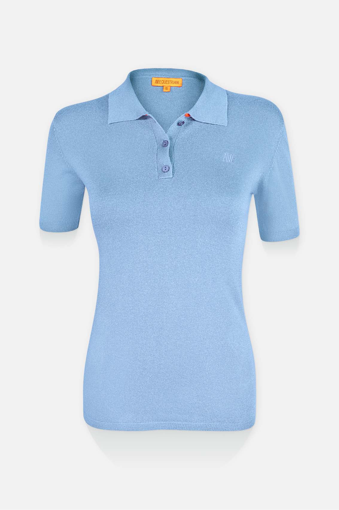 Women's polo t-shirt made of cashmere and silk
