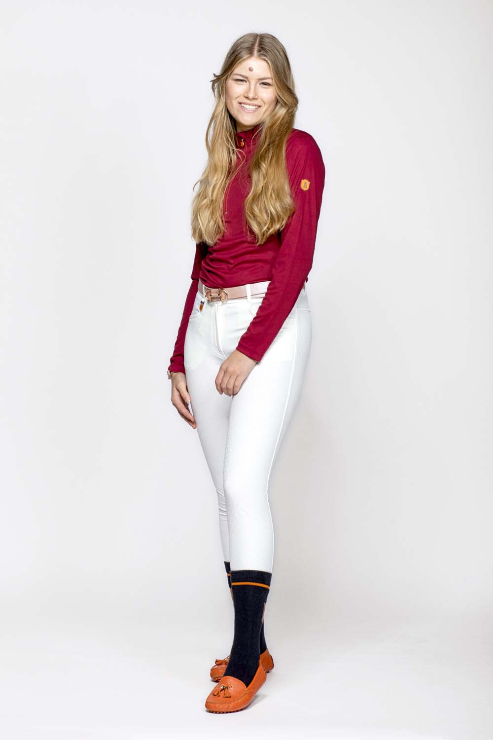 Riding's breeches with silicone print in snaffle pattern