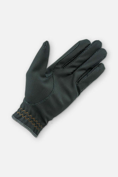 Women's riding gloves made of different leather in black