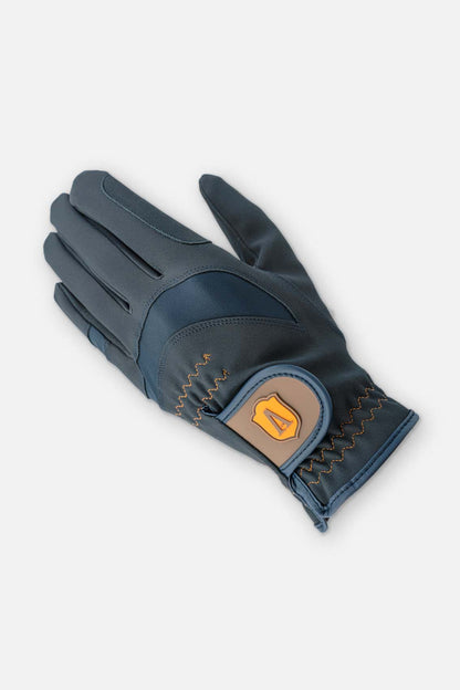 Men's riding gloves made of synthetic leather with velcro